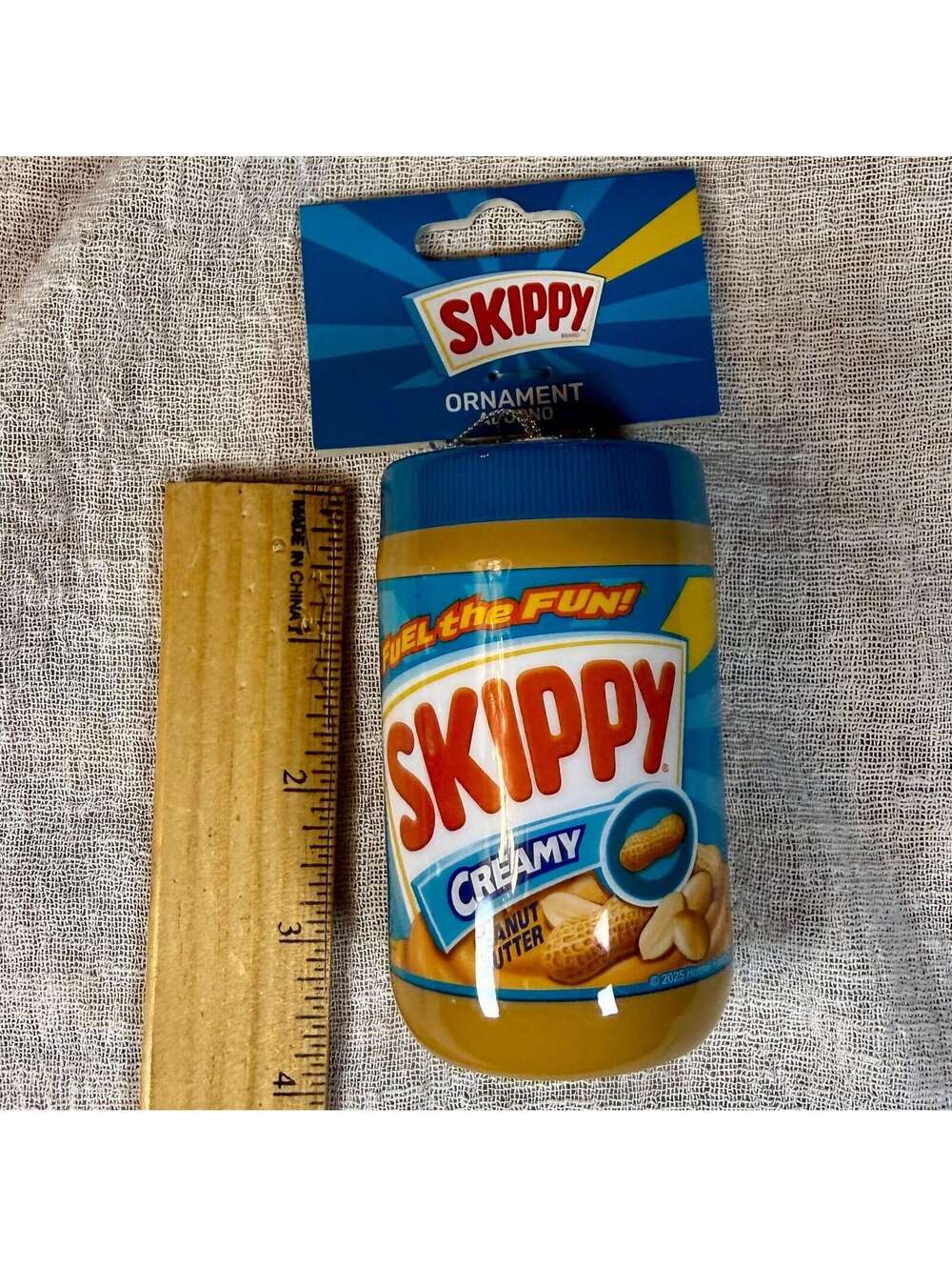 Skippy Creamy Peanut Butter Jar Christmas Ornament